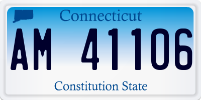 CT license plate AM41106
