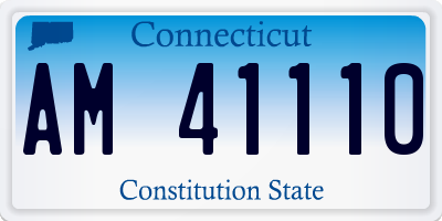 CT license plate AM41110