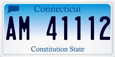 CT license plate AM41112