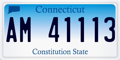 CT license plate AM41113
