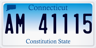 CT license plate AM41115