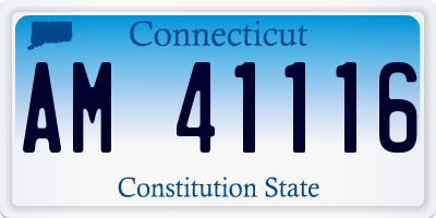 CT license plate AM41116