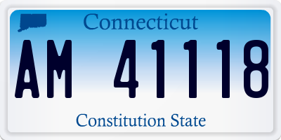 CT license plate AM41118