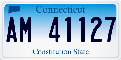 CT license plate AM41127