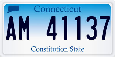 CT license plate AM41137