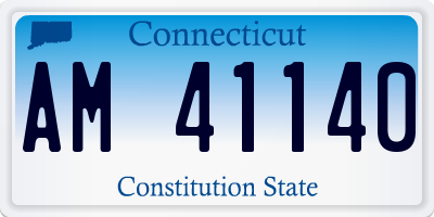 CT license plate AM41140