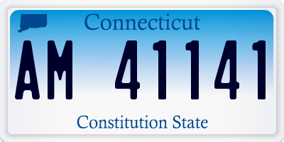 CT license plate AM41141
