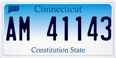CT license plate AM41143