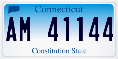 CT license plate AM41144
