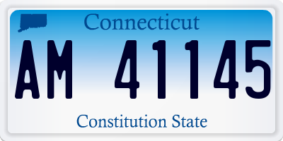 CT license plate AM41145