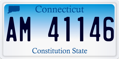 CT license plate AM41146