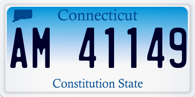 CT license plate AM41149