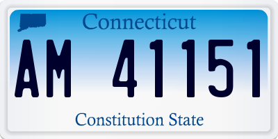 CT license plate AM41151