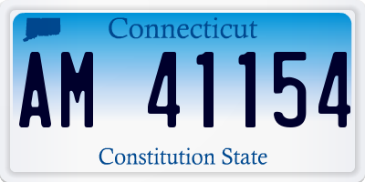 CT license plate AM41154