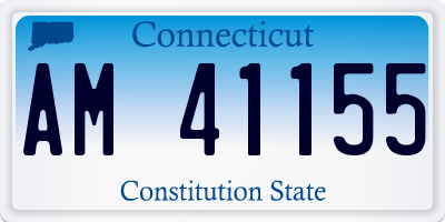 CT license plate AM41155