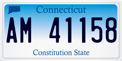 CT license plate AM41158
