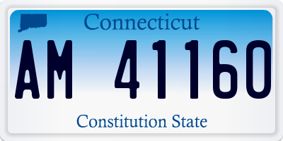 CT license plate AM41160