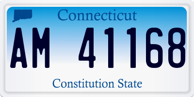 CT license plate AM41168