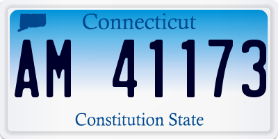 CT license plate AM41173