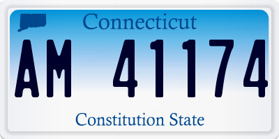 CT license plate AM41174