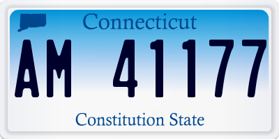 CT license plate AM41177