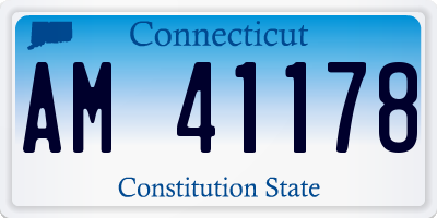 CT license plate AM41178