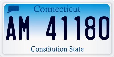 CT license plate AM41180