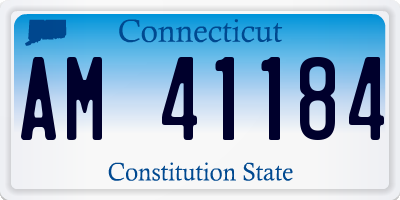CT license plate AM41184
