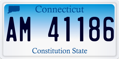 CT license plate AM41186