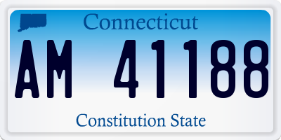 CT license plate AM41188