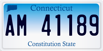 CT license plate AM41189