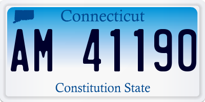 CT license plate AM41190