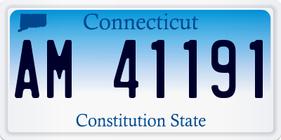 CT license plate AM41191