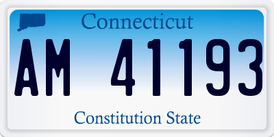 CT license plate AM41193