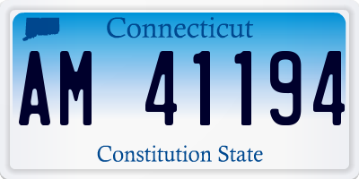 CT license plate AM41194
