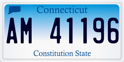 CT license plate AM41196
