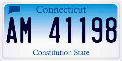 CT license plate AM41198