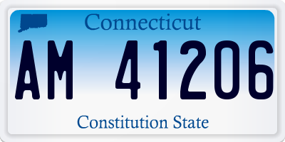 CT license plate AM41206