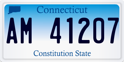 CT license plate AM41207