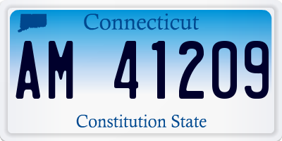 CT license plate AM41209