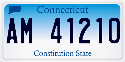 CT license plate AM41210