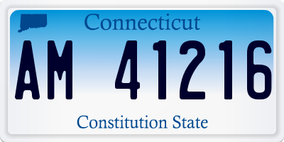 CT license plate AM41216
