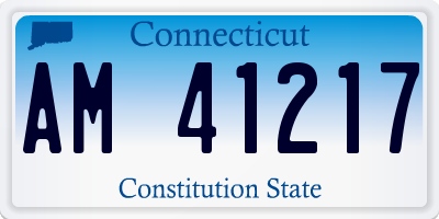 CT license plate AM41217