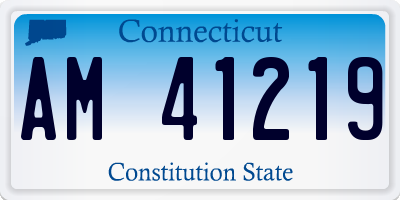 CT license plate AM41219
