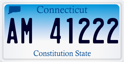 CT license plate AM41222