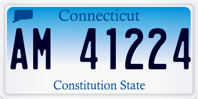 CT license plate AM41224
