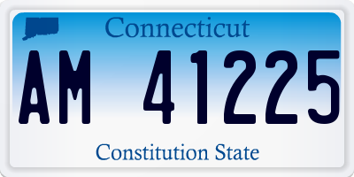 CT license plate AM41225