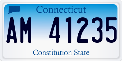 CT license plate AM41235