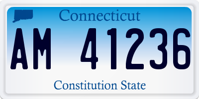 CT license plate AM41236