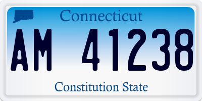 CT license plate AM41238